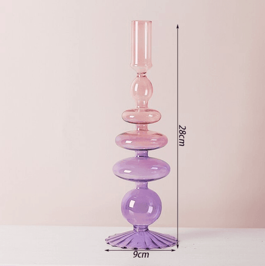 Norvo | Tofarget Glass Klassisk Håndverkslysholder