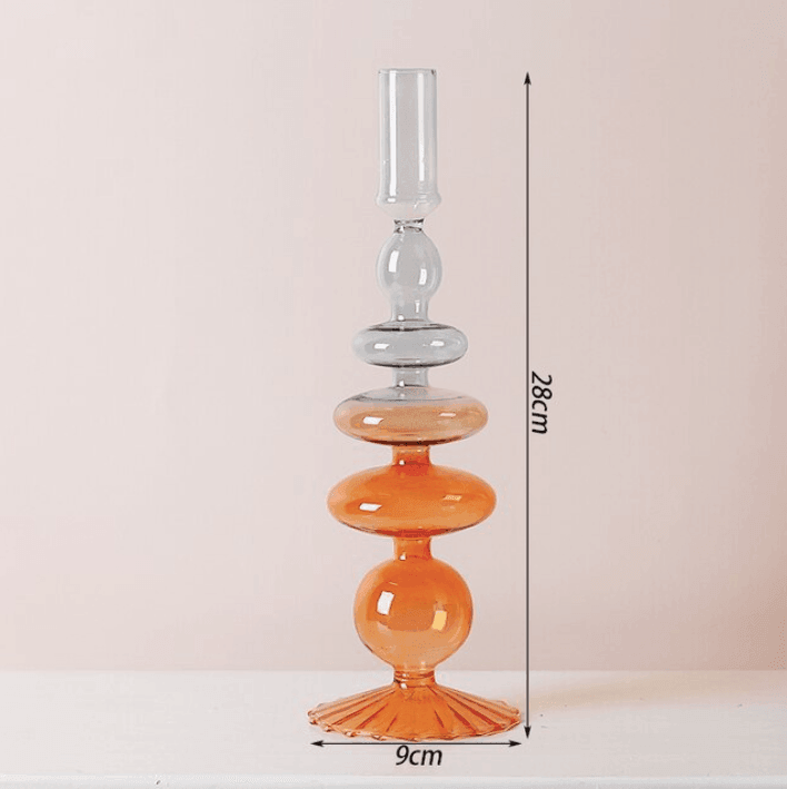 Norvo | Tofarget Glass Klassisk Håndverkslysholder