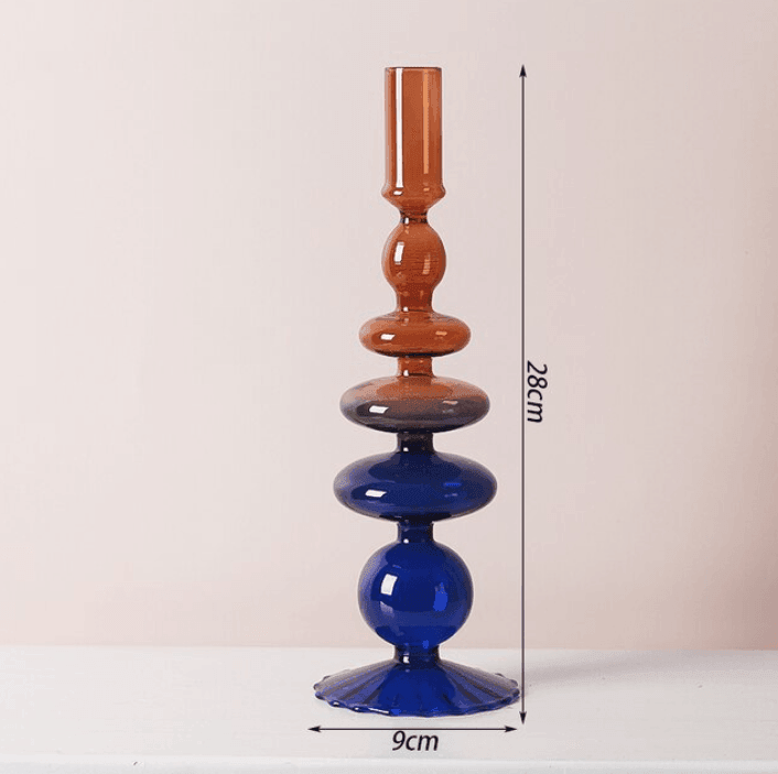 Norvo | Tofarget Glass Klassisk Håndverkslysholder