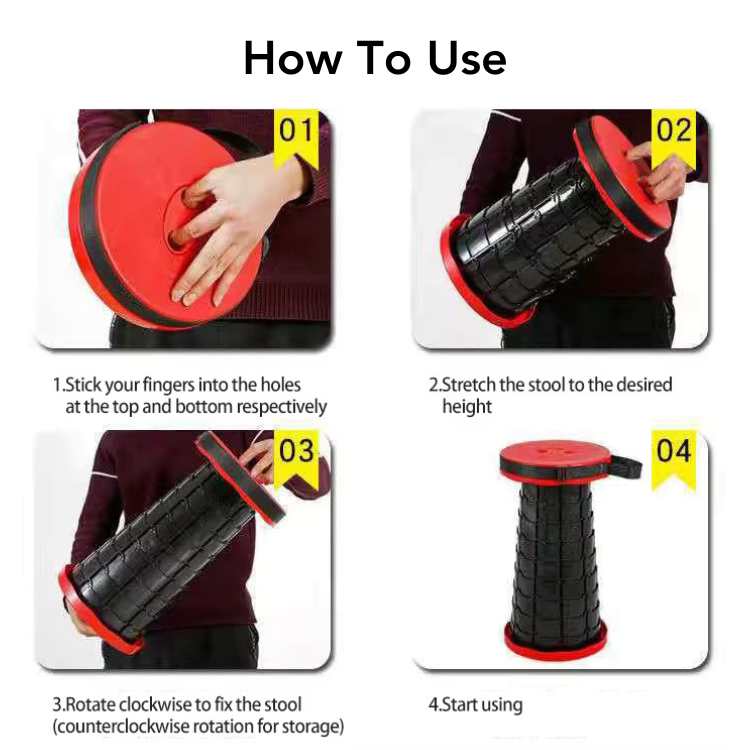 Norvo | Ultrakompakt Sammenleggbart Stol | Lett, Justerbar Høyde & Bærbar for Camping, Fiske, Reising & Hjemmebruk