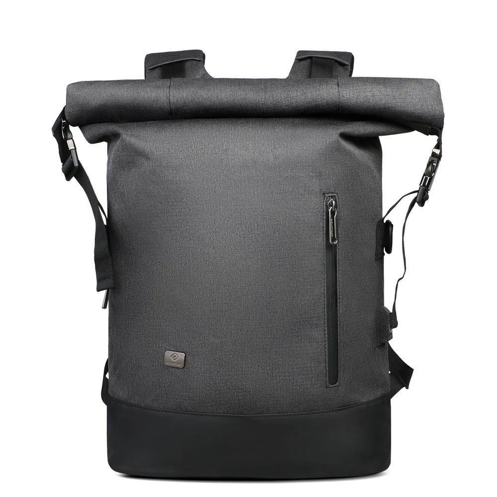 Norvo | URBANTRAIL Rolltop Ryggsekk – Utvidbar og Vanntett Reiseryggsekk med USB-port og Laptoppose