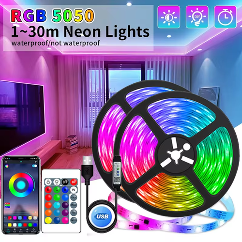 Norvo | USB LED STRIPE MED FARGEENDRING - RGB LYS FOR ROMDEKORASJON & TV-BAGLYS