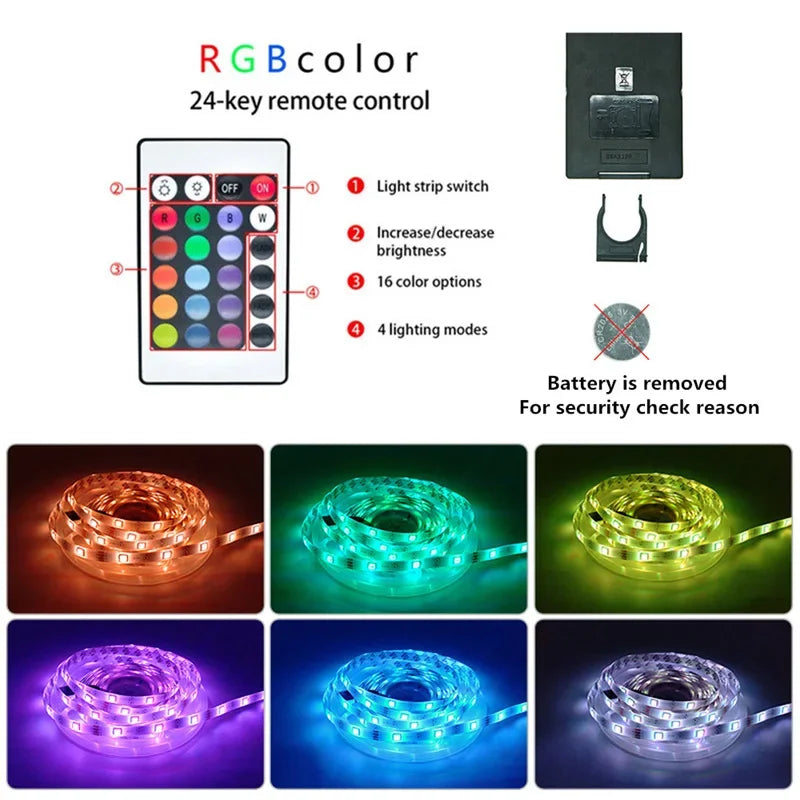 Norvo | USB LED STRIPE MED FARGEENDRING - RGB LYS FOR ROMDEKORASJON & TV-BAGLYS
