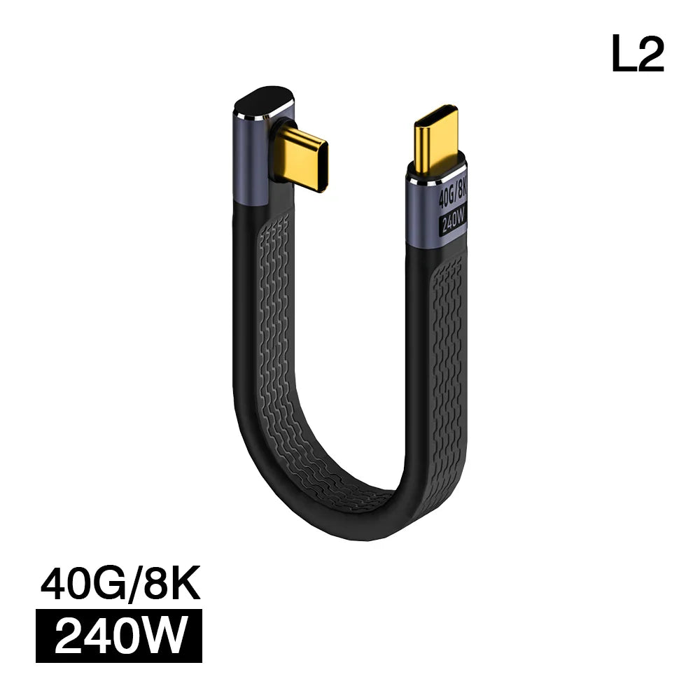 Frendorf | USB4 Albuekontakt Kabel – 240W, 40Gbps, 8K (1+1 GRATIS)