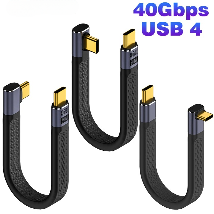 Frendorf | USB4 Albuekontakt Kabel – 240W, 40Gbps, 8K (1+1 GRATIS)