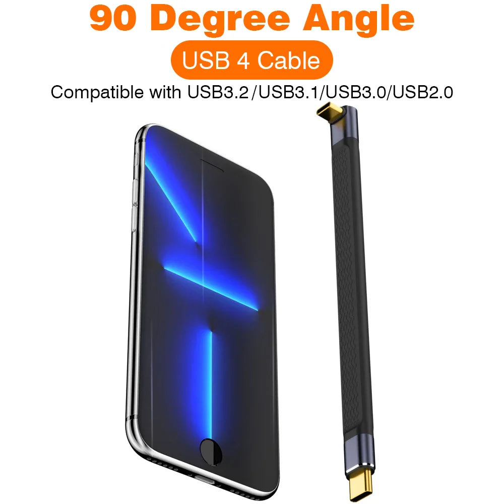 Frendorf | USB4 Albuekontakt Kabel – 240W, 40Gbps, 8K (1+1 GRATIS)