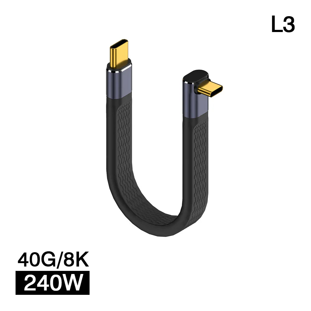 Frendorf | USB4 Albuekontakt Kabel – 240W, 40Gbps, 8K (1+1 GRATIS)