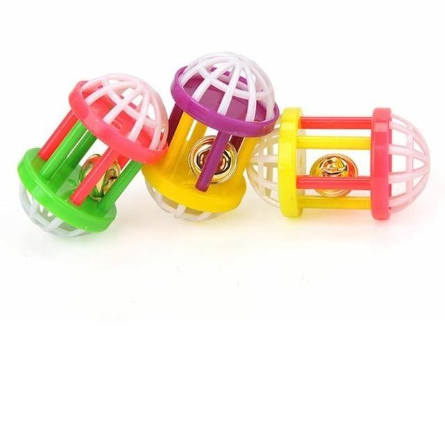 Norvo | Katt Interaktiv Leketøy Stang Fjær Stang Med Liten Klokkemus Bur Leketøy Plast Kunstige Fargerike Katt Teaser Leketøy Kjæledyr Utstyr