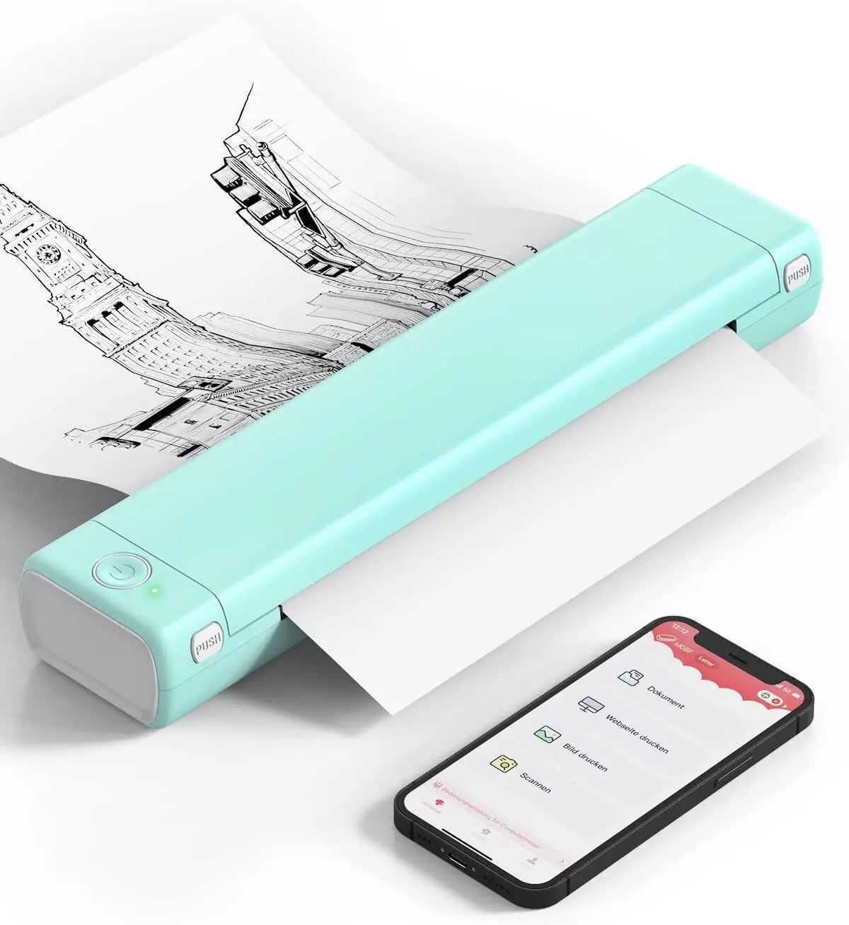 Norvo | Ultimate Wireless A4 Termisk Skriver - Kompatibel med Android, iOS & Laptoper