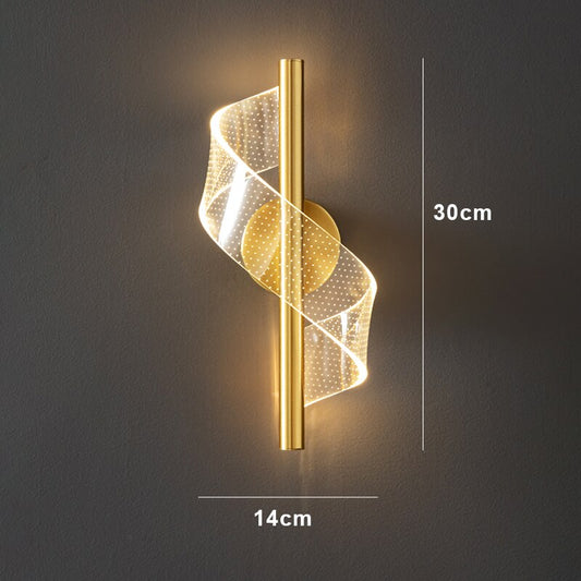 Norvo | Luksus Glass Vegglampe med Lysestake