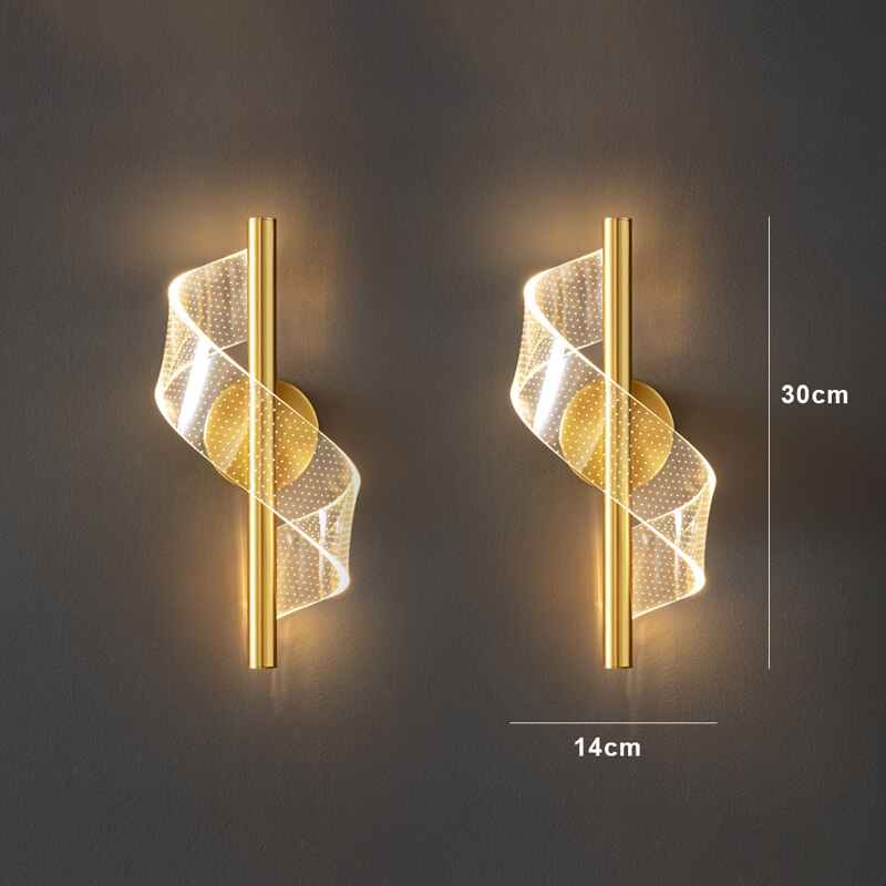 Norvo | Luksus Glass Vegglampe med Lysestake