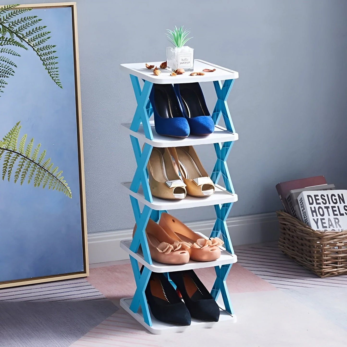 Norvo | Multifunksjonelt og sammenleggbart skohylle for plassbesparende lagring