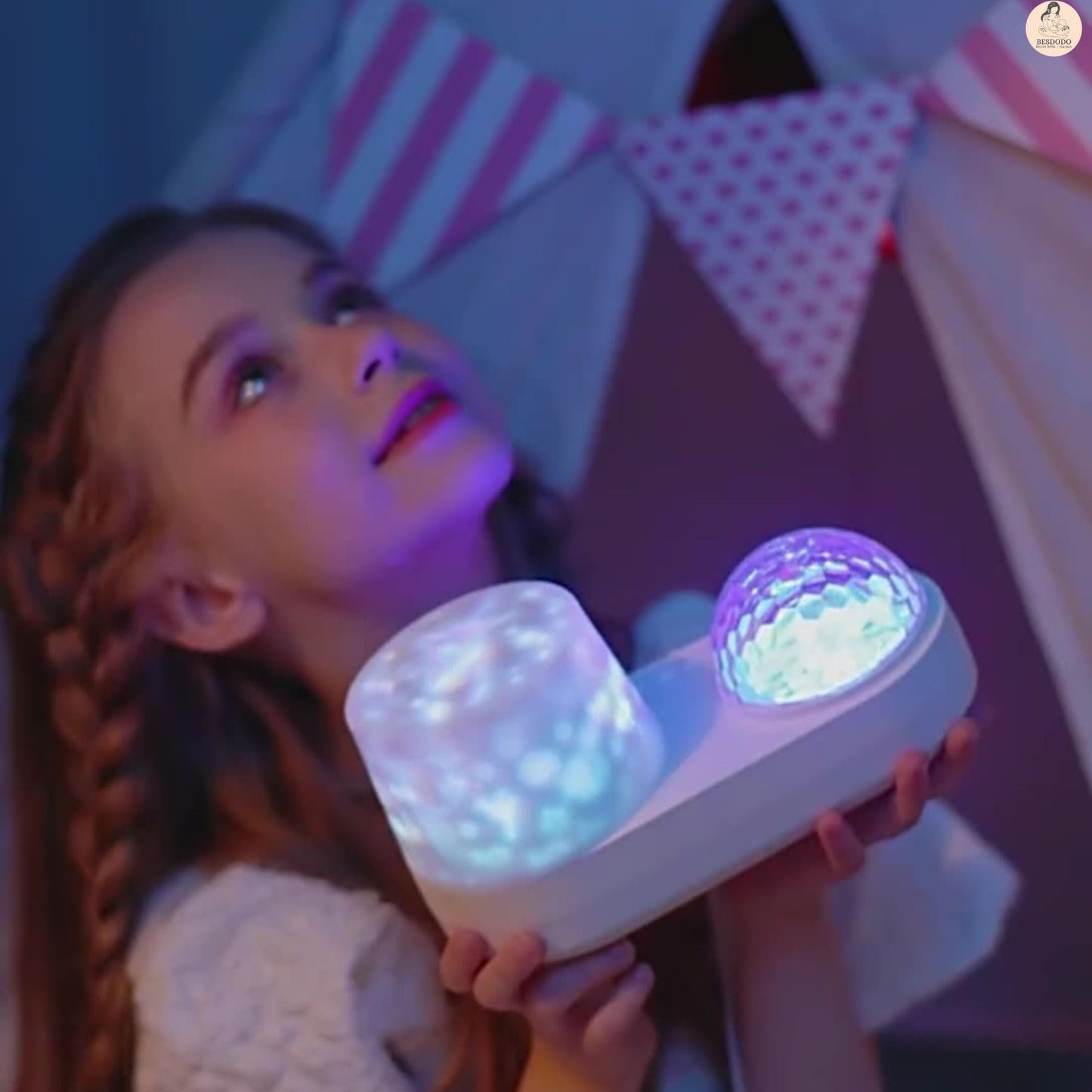 Norvo | Ocean Kids Prosjektørlampe – Stjernekastelampe med 360° Rotasjon, Nattprojeksjonslampe for Barnerom, Ideell Gave for Autisme & Sensoriske Behov