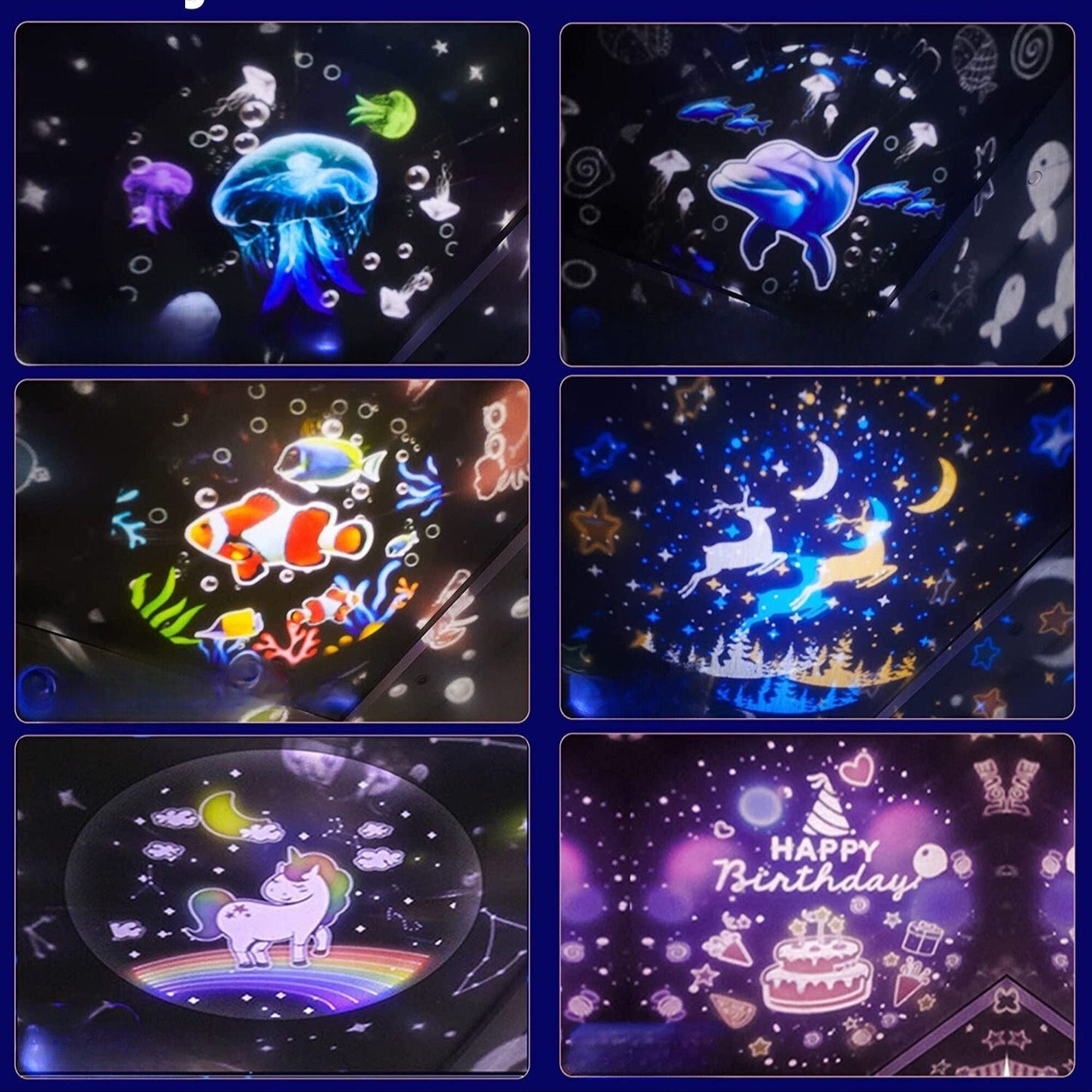 Norvo | Ocean Kids Prosjektørlampe – Stjernekastelampe med 360° Rotasjon, Nattprojeksjonslampe for Barnerom, Ideell Gave for Autisme & Sensoriske Behov