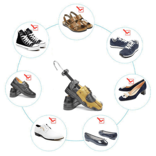 Norvo | Justerbar Sko Utvider – Sko Forstørrer for Menn & Kvinner | Strekk Lengde & Bredde Komfortabelt