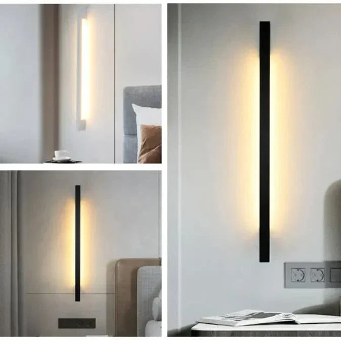Norvo | Moderne Minimalistisk LED Vegglampe | Justerbar Lysstyrke, Flere Størrelser & Ideell for Stue eller Soverom Dekor