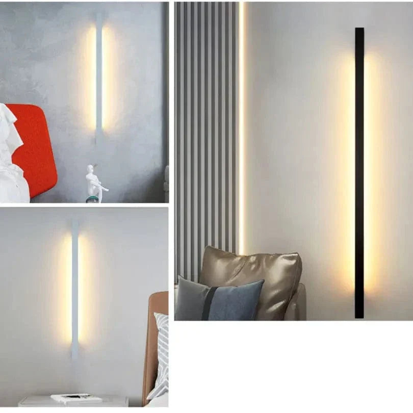 Norvo | Moderne Minimalistisk LED Vegglampe | Justerbar Lysstyrke, Flere Størrelser & Ideell for Stue eller Soverom Dekor