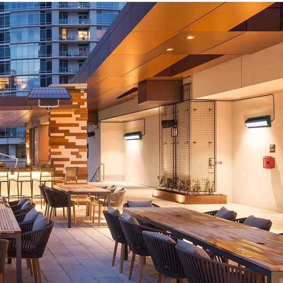 Norvo | Solpendel Utendørsbelysning | Dobbelt eller Enkelt Hode, IP65 Vanntett & Solcelledrevet for Terrasser, Låver, og Innendørsbruk