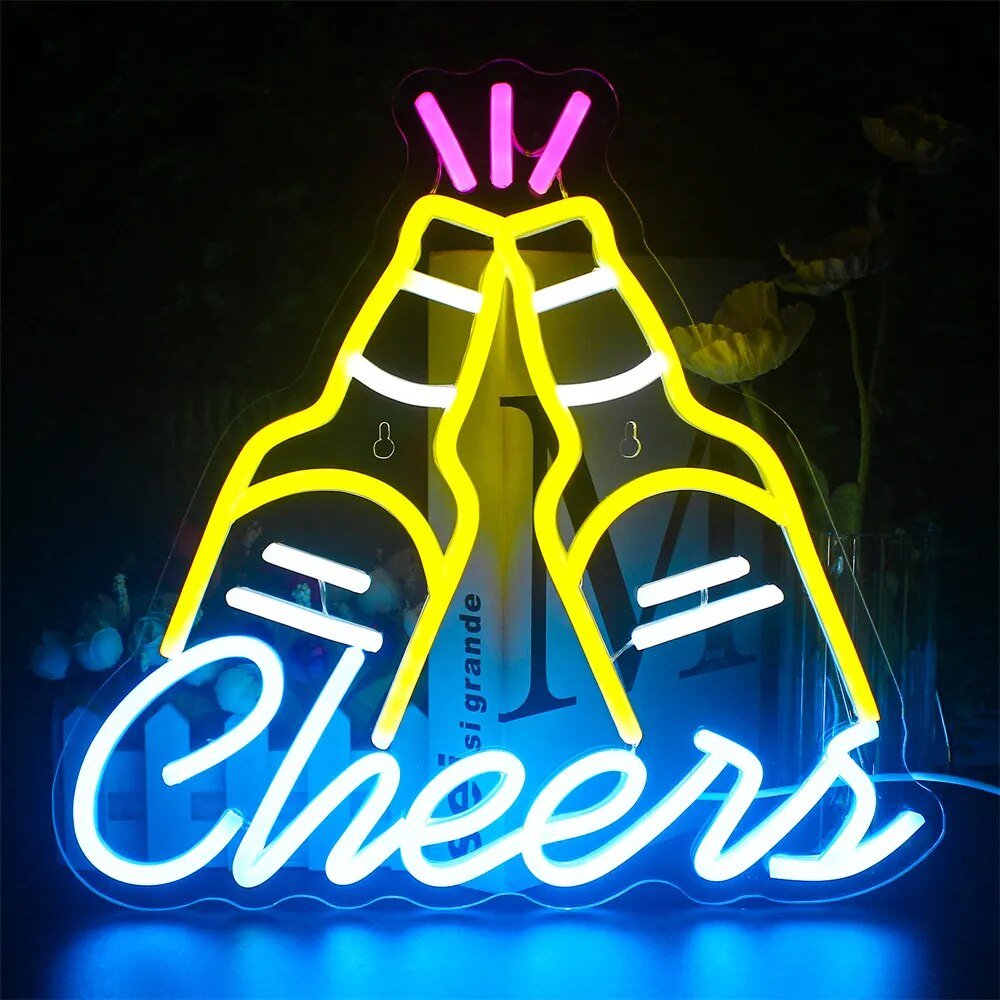 Norvo | Livlige Cocktails & Øl LED Neon Veggskilt