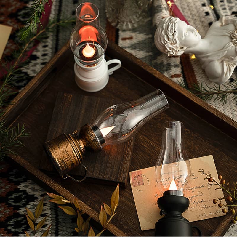 Norvo | LED Bordlampe med Vintage Lantern Stil