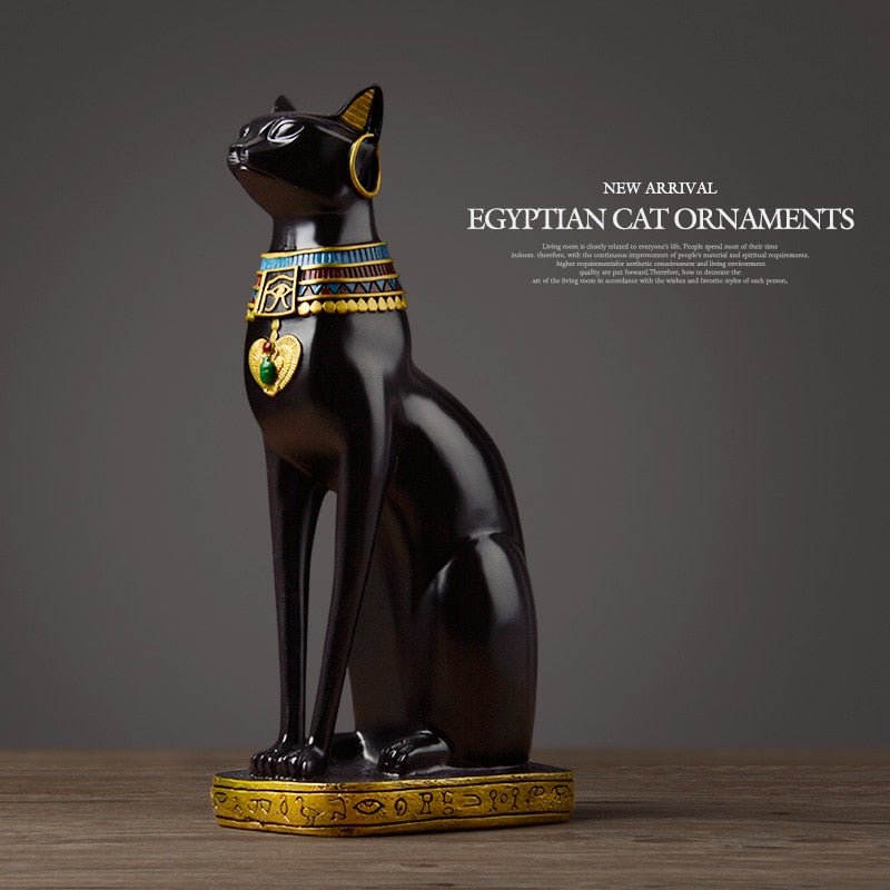 Norvo | Vintage stil luksuriøs egyptisk katteskulptur