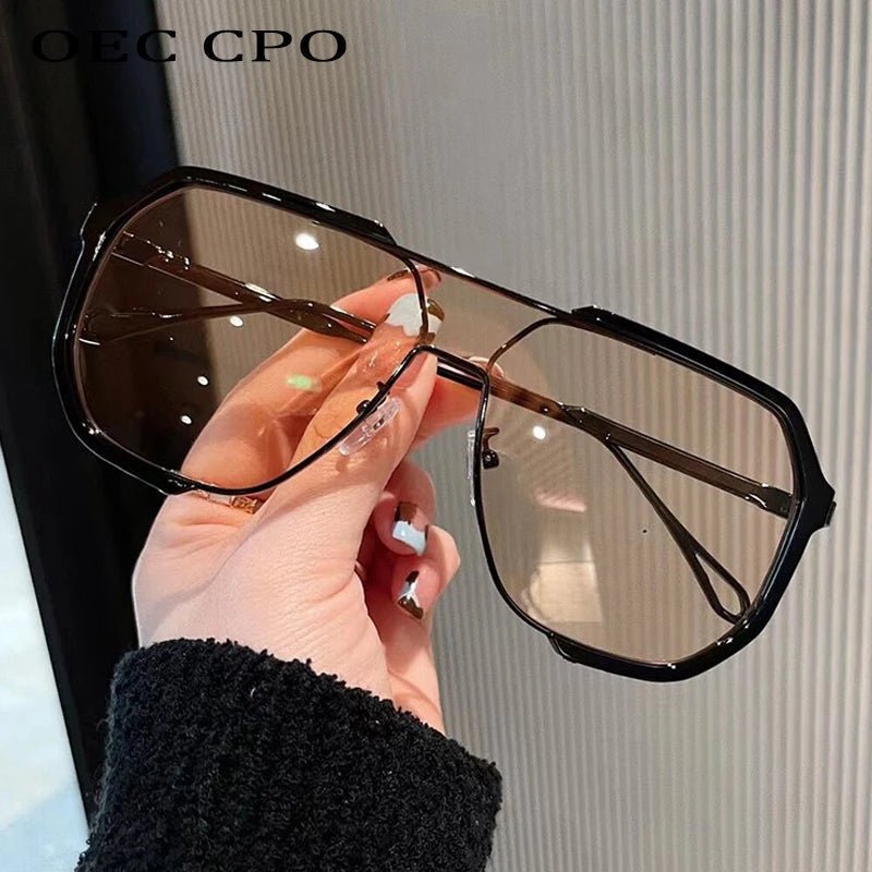 Norvo | VOGUEVIEW SHADES – Oversized firkantede solbriller med UV400 & fotokromatiske linser