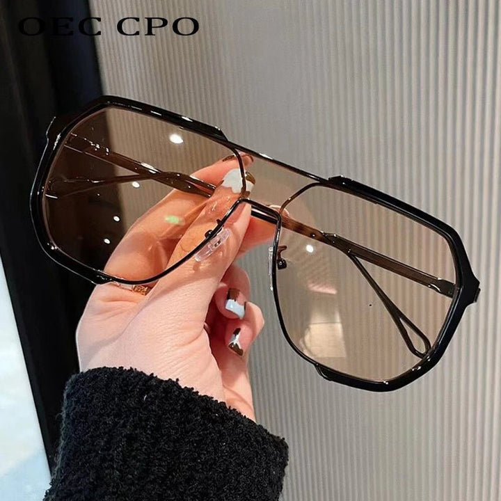 Norvo | VOGUEVIEW SHADES – Oversized firkantede solbriller med UV400 & fotokromatiske linser