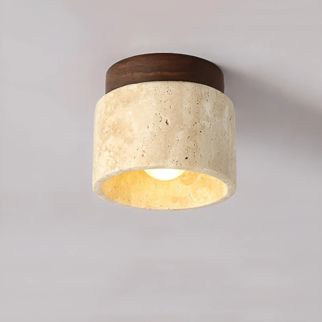 Norvo | Wabi Sabi Gul Marmor Japansk Taklampe - TranquilStone