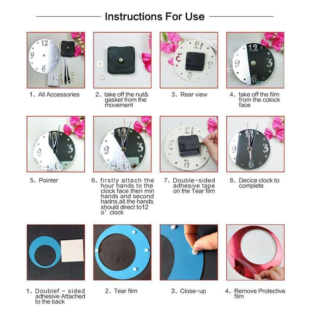 Norvo | 3D Akrylklokke - Gjør Veggen Din Mer Vakker!