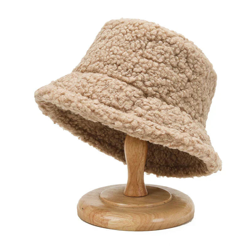 Norvo | Livia Kvinne Teddy Bucket Hat Varm Lammeull