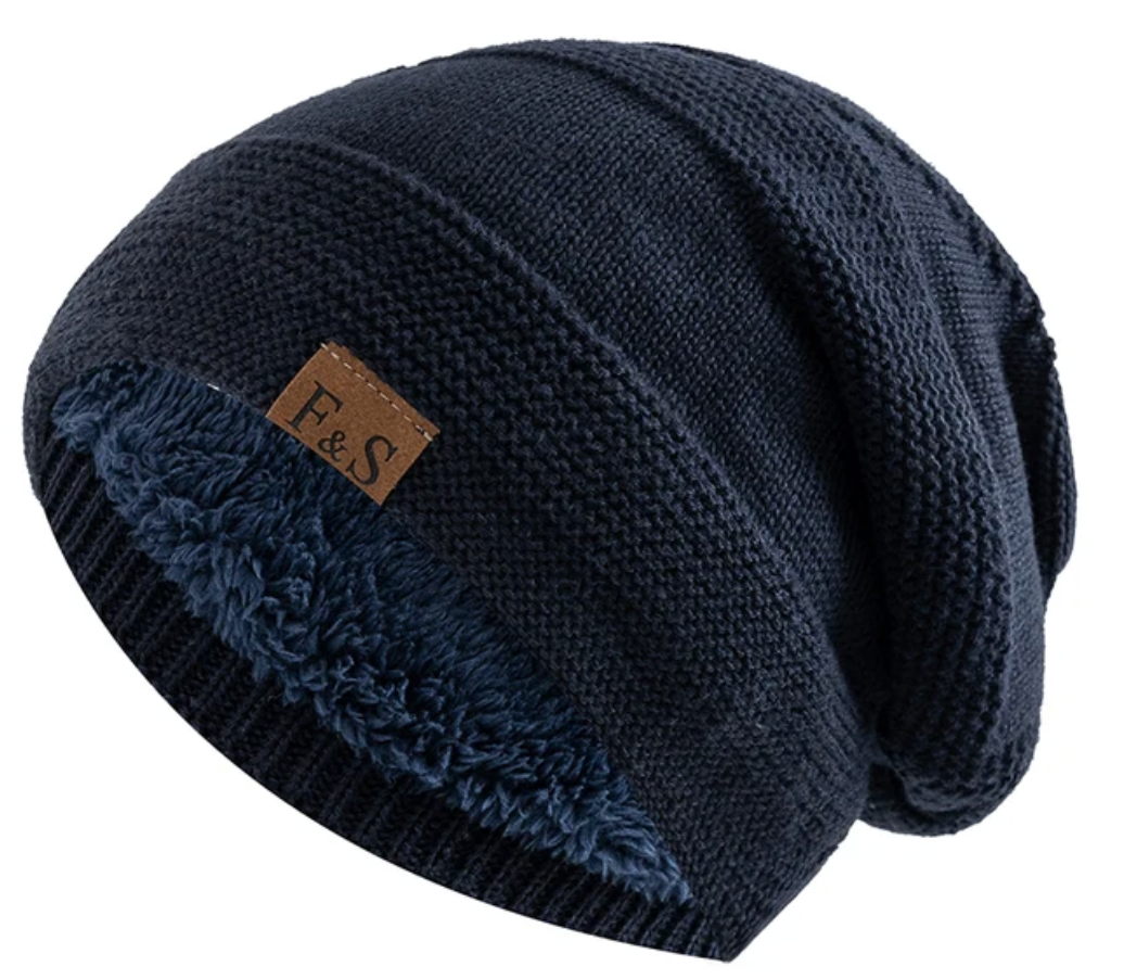 Norvo | Luna Varm Vinter Beanie – Myk Strikket med Fleece Fôr