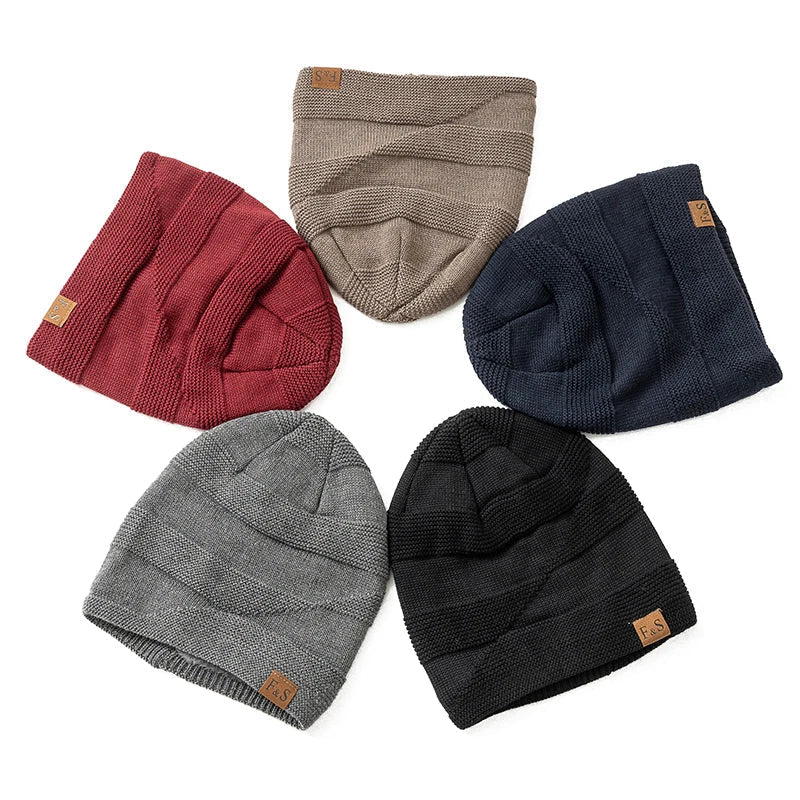 Norvo | Luna Varm Vinter Beanie – Myk Strikket med Fleece Fôr