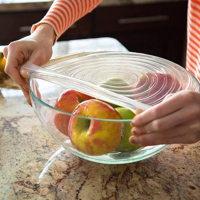 Norvo | Lufttett silikon mattrygglokk (Sett med 6)