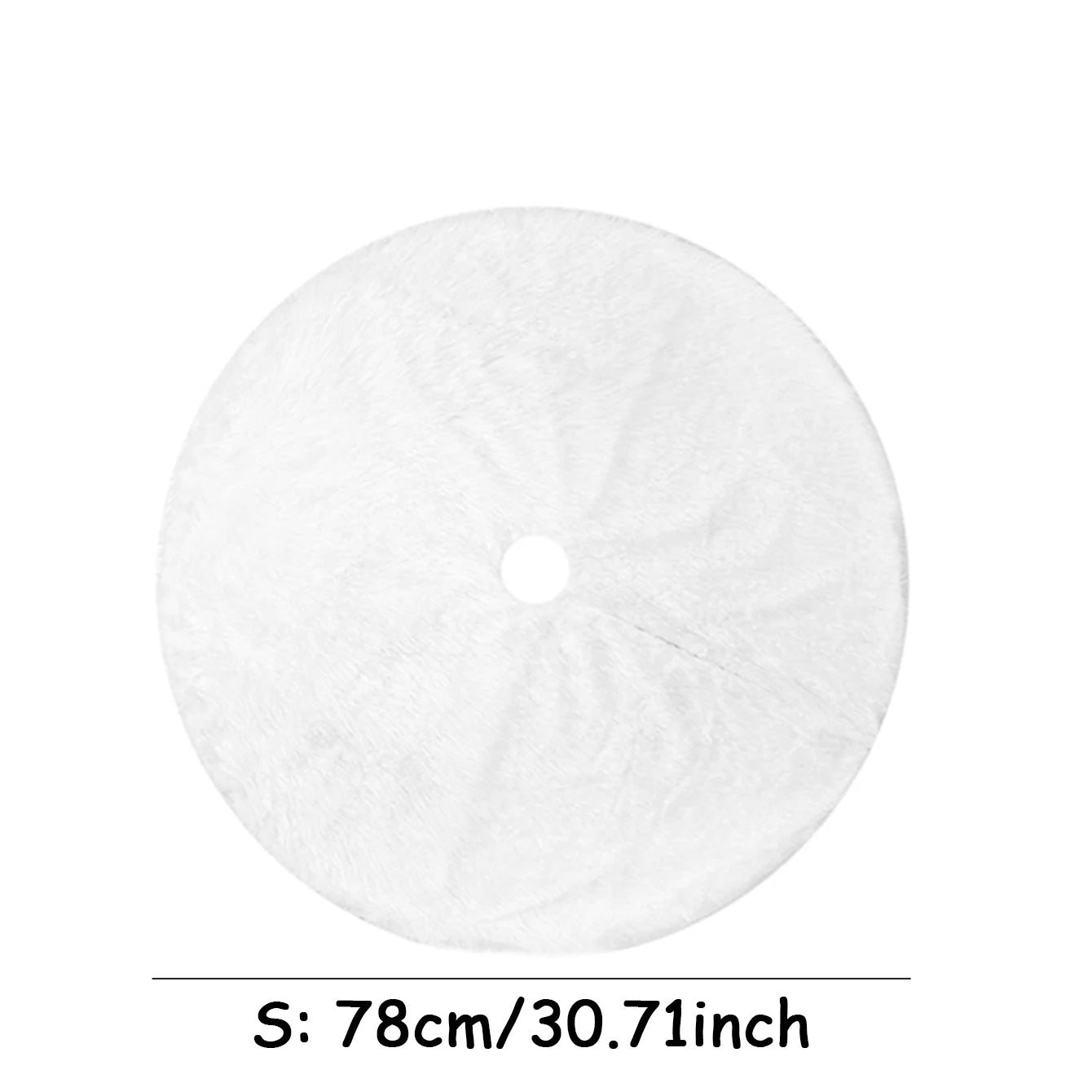 Norvo | Hvit Fuskepels Juletrekjole – Elegant Plysjteppe for Høytidsdekor & Nyttårsdrøm