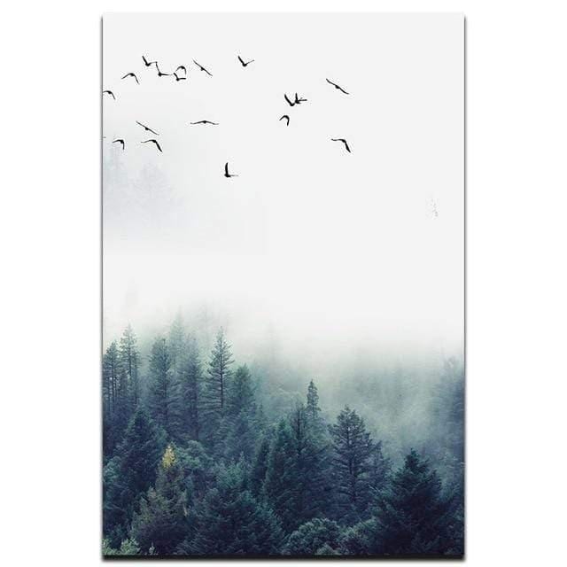 Norvo | 3-delt Nordic Forest Landscape Veggkunst