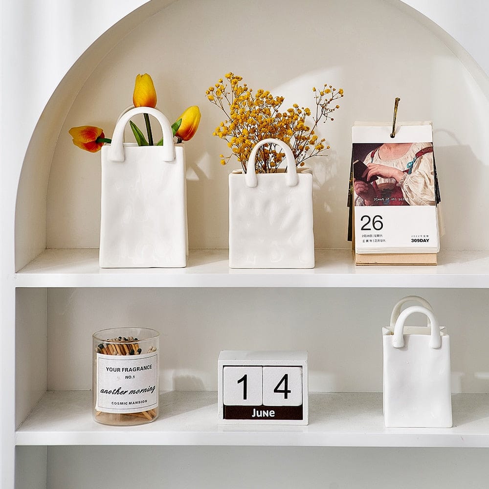 Norvo | Hvit Bag Porselen Vase