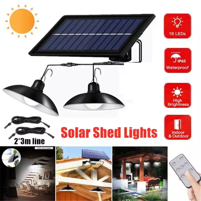 Norvo | Trådløs Solar LED Lampe Sett med Fjernkontroll – TwinRay