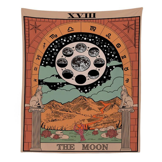 Norvo | "Månen" Tarot Farget Tapestry