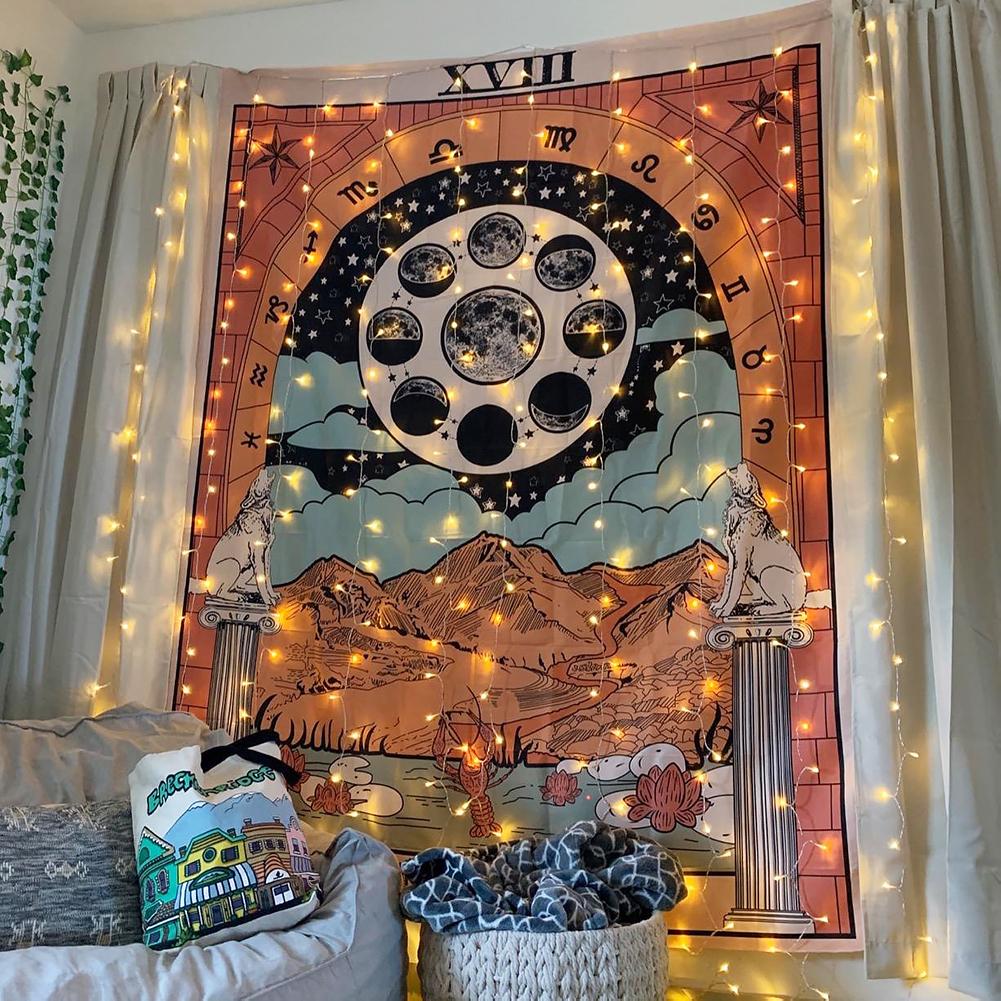 Norvo | "Månen" Tarot Farget Tapestry