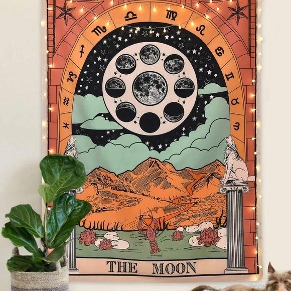 Norvo | "Månen" Tarot Farget Tapestry