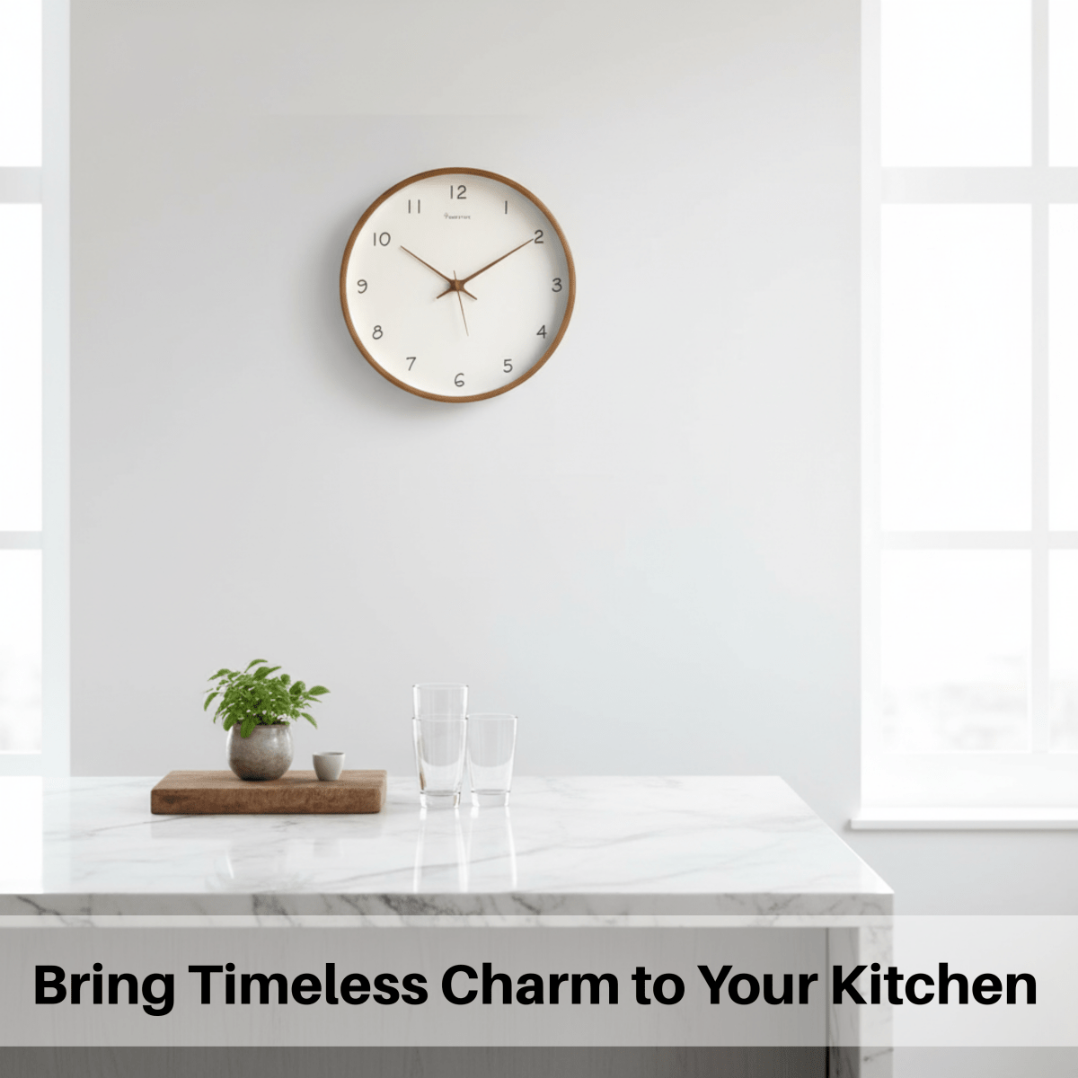 Norvo | WOODHAVEN – Solid Wood 10-Inch Silent Analogue Wall Clock