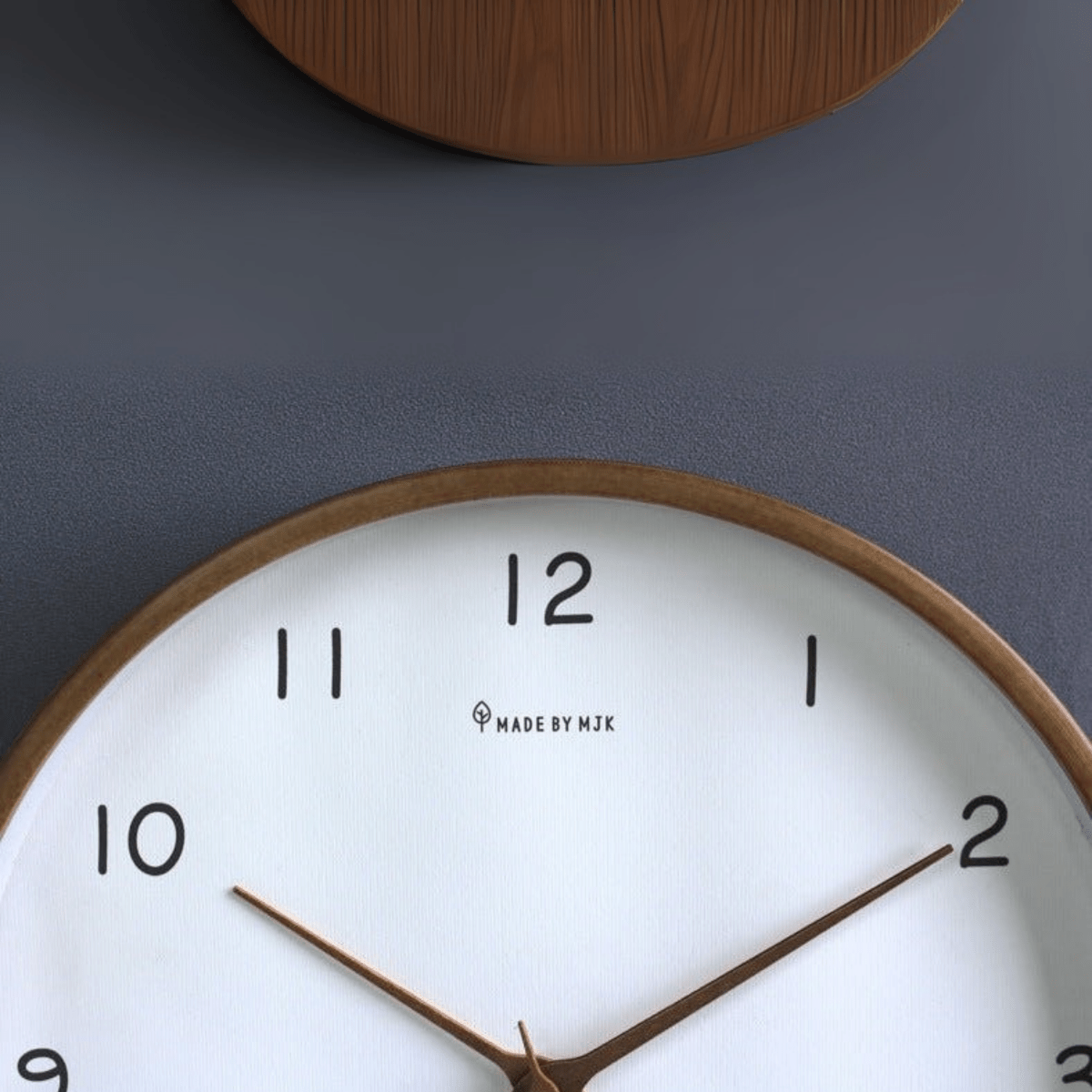Norvo | WOODHAVEN – Solid Wood 10-Inch Silent Analogue Wall Clock
