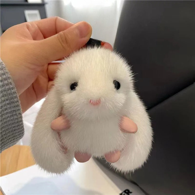 Norvo | Plysj Nøkkelringer Myk Kanin Veske Tilbehør