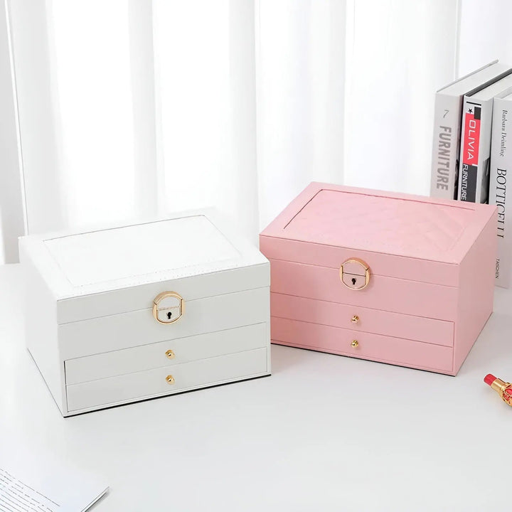 Norvo | EleganceBox – Luksuriøs Multi-Lag Smykkeorganisator i Premium PU Skinn