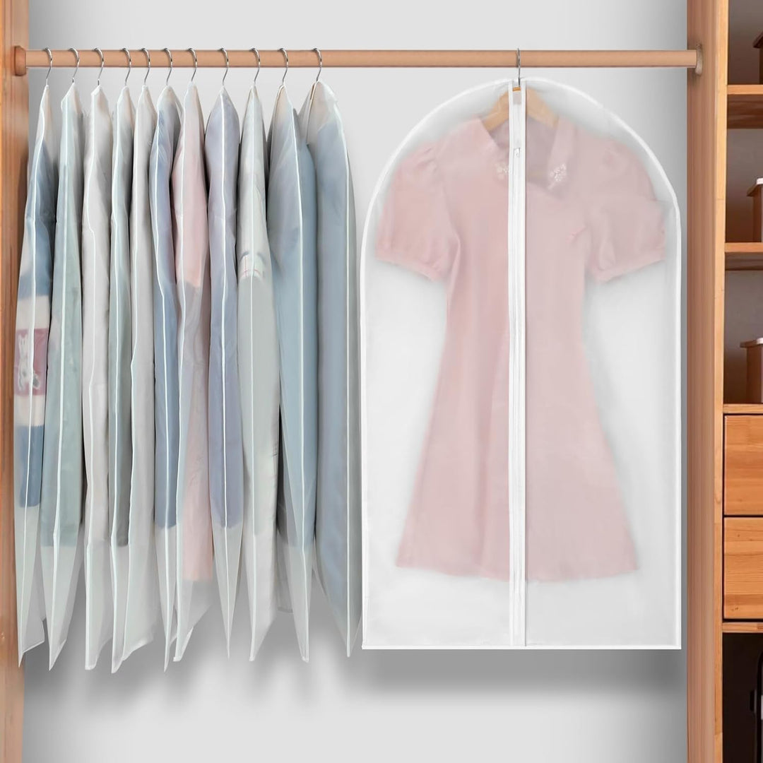 Frendorf | PEVA Clothes Protection Set – 12-pack Hanging Garment Bags in 3 Sizes (Buy 1, Get 1 FREE)