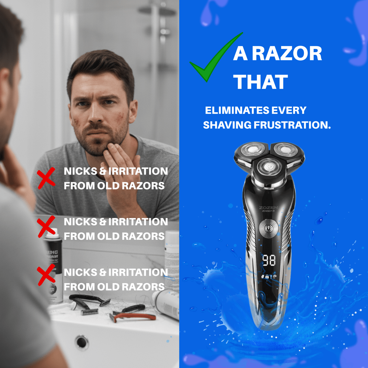 Norvo | Z Series – Oppladbar barberhøvel for en perfekt barberingsopplevelse